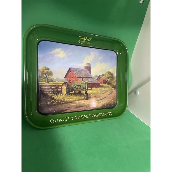 John Deere Serving Tray "Spirit of America" and "Vintage Gathering" 2003 New - Picture 12 of 16